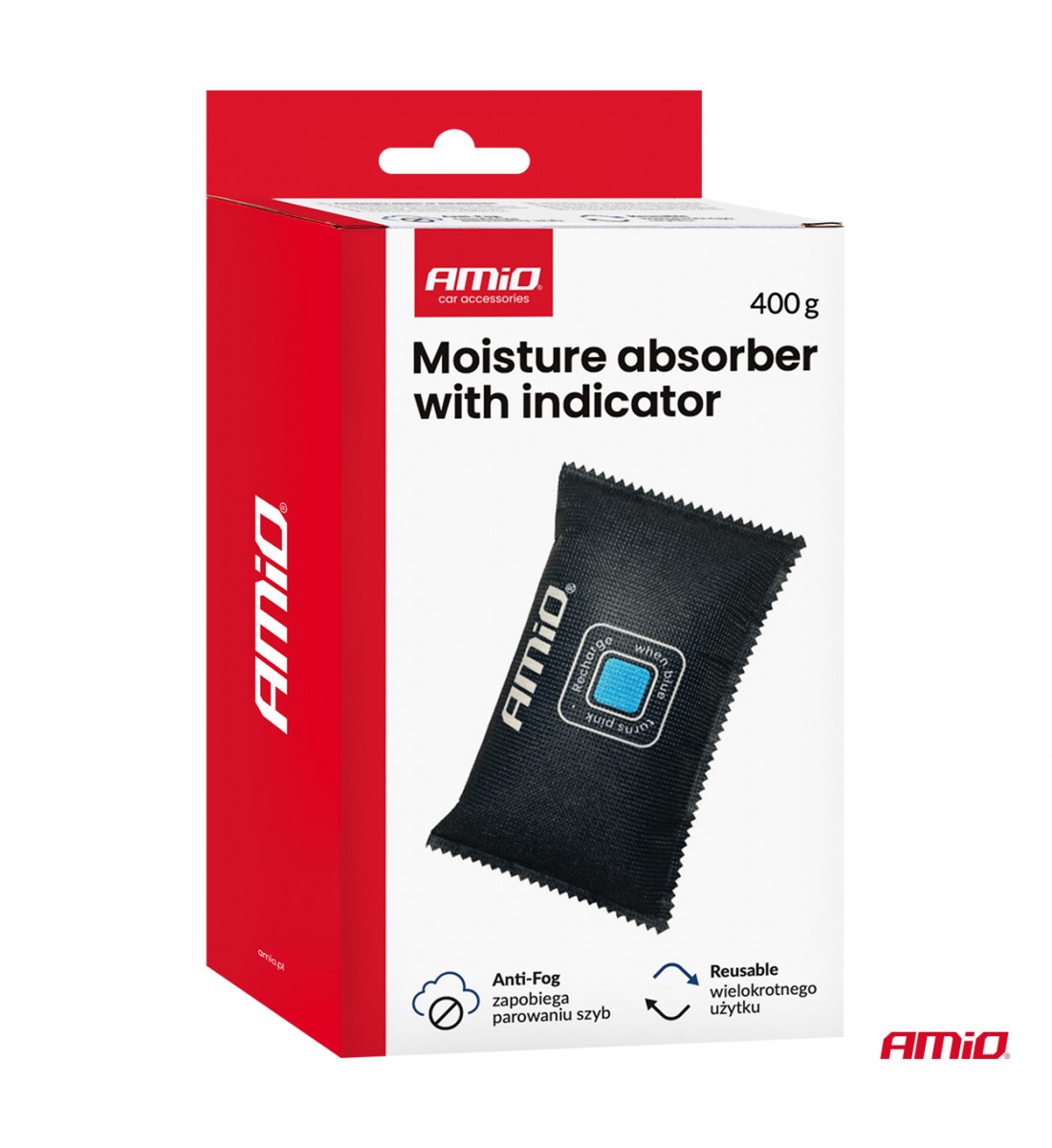 Absorbant de umiditate cu indicator 400g AMIO-04877 Absorbant de umiditate cu indicator 400g AMIO-04877