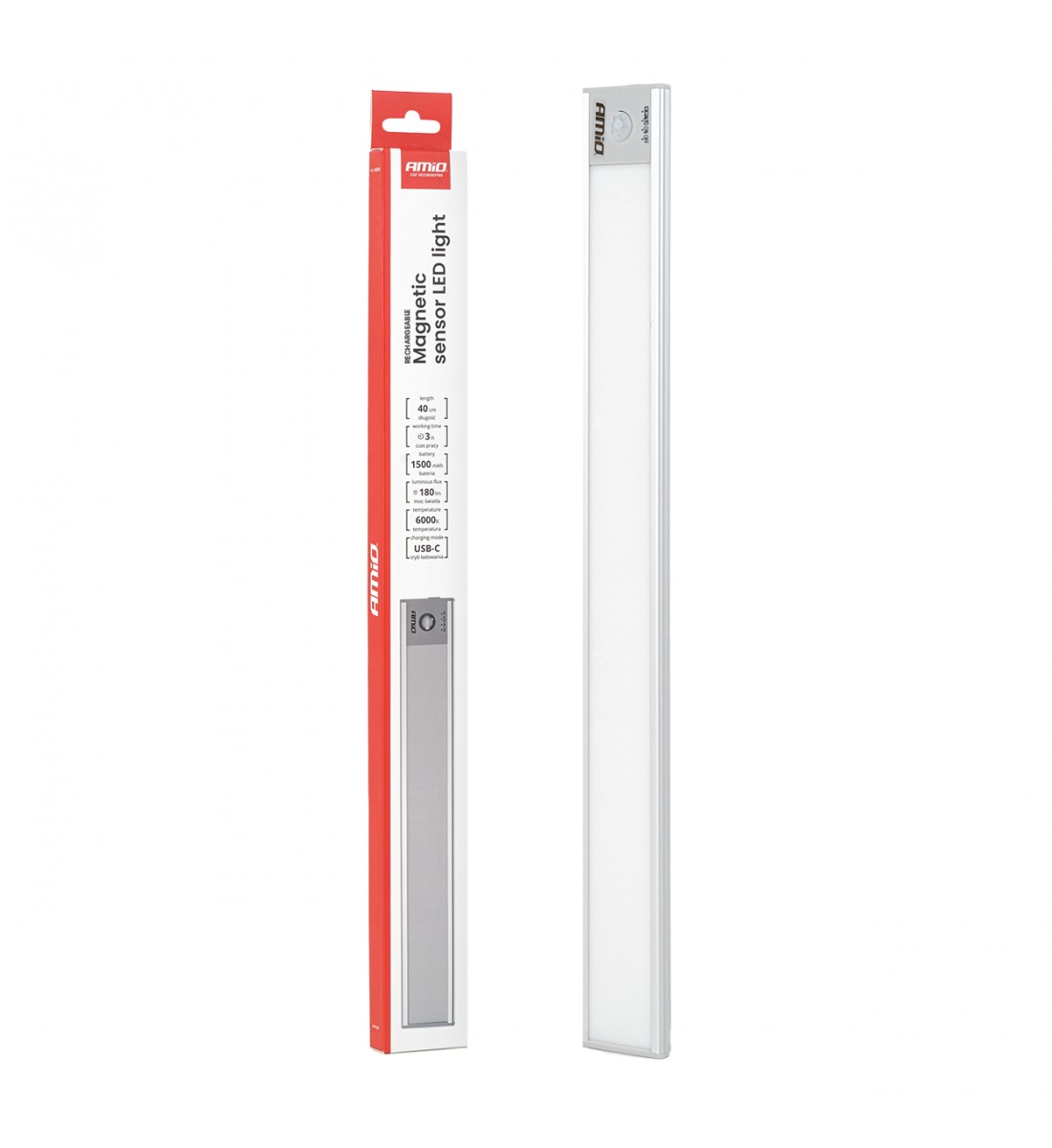 Lampă LED reîncărcabilă cu senzor magnetic 2 W 1500mAh AMIO-04894