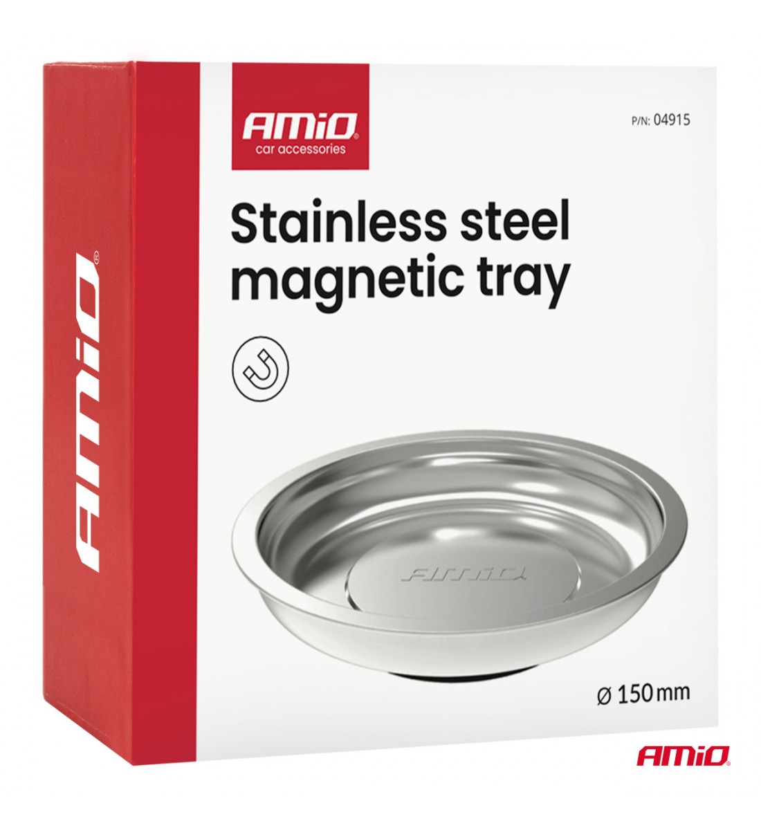 Tavă magnetică din oțel inoxidabil 150 mm AMIO-04915