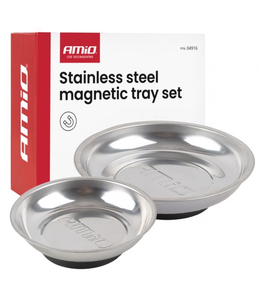 Set tăvi magnetice din oțel inoxidabil 110mm 150mm AMIO-04916