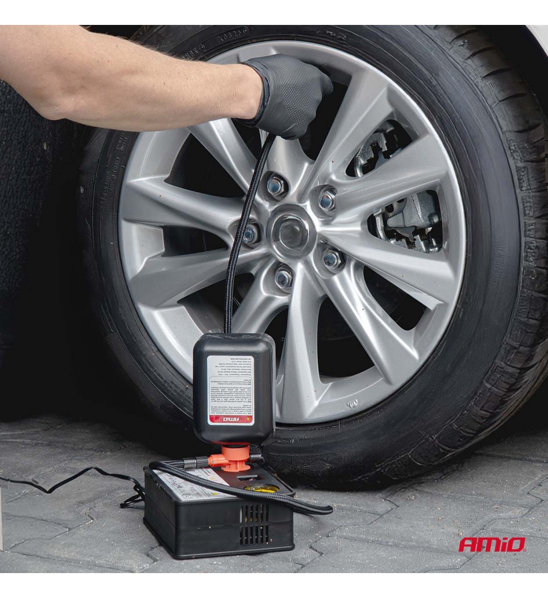 Kit de reparare și umflare anvelope pentru cilindru de 31 mm, 12V, AMIO-04930 Kit de reparare și umflare anvelope pentru cilindru de 31 mm, 12V, AMIO-04930