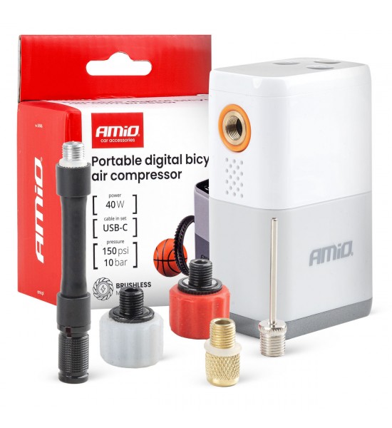 Compresor de aer digital portabil pentru bicicletă 40W USB-C AMIO-04946