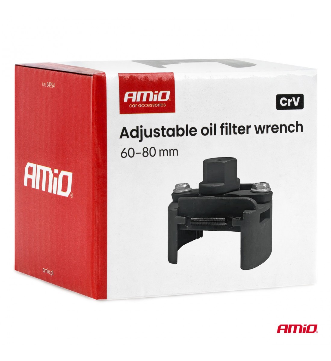 Cheie reglabilă pentru filtru de ulei 60–80 mm CrV AMIO-04954 Cheie reglabilă pentru filtru de ulei 60–80 mm CrV AMIO-04954