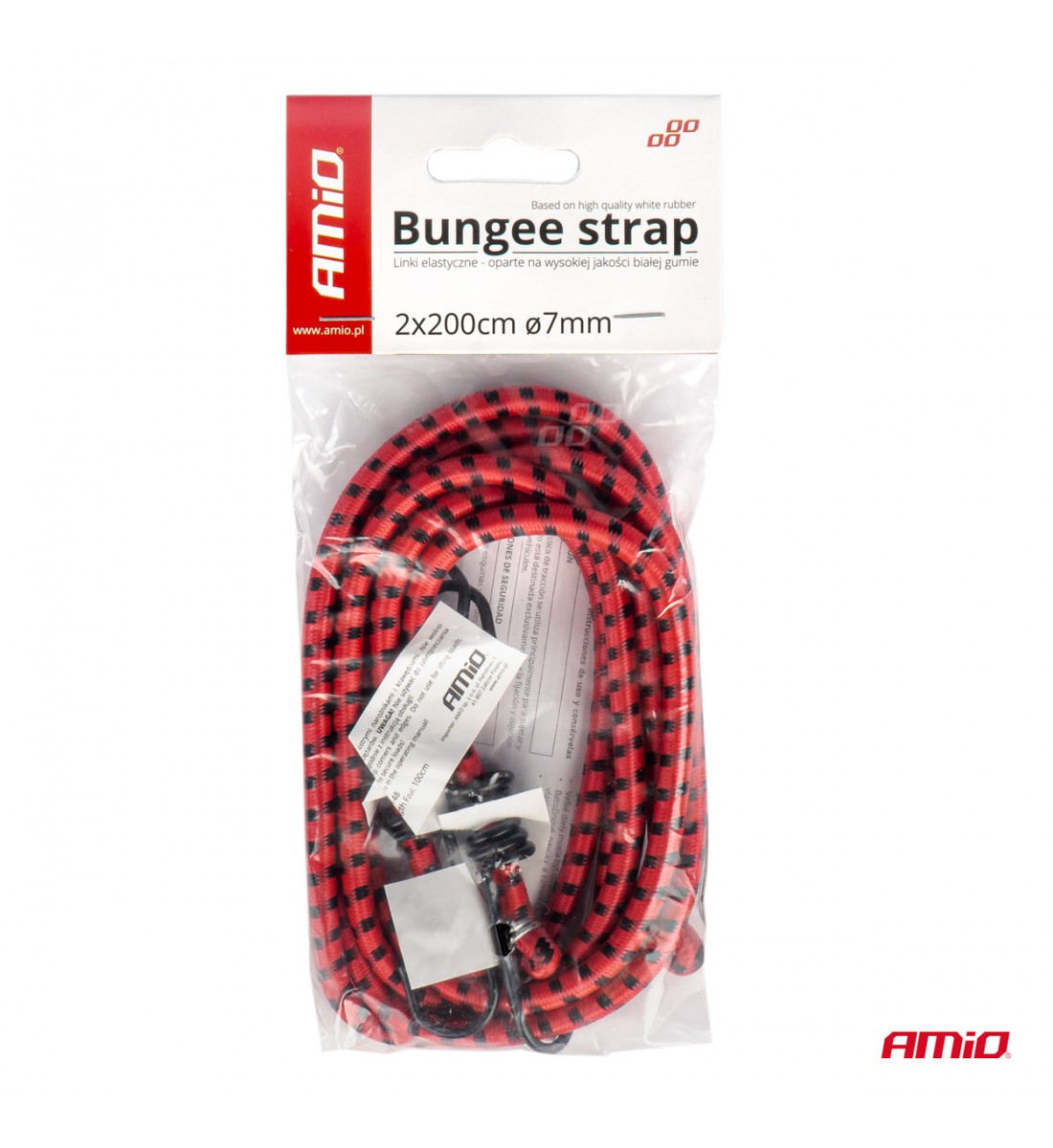 Frânghie elastică 2x200cm o7mm BSTRAP-06 AMIO-01151 Frânghie elastică 2x200cm o7mm BSTRAP-06 AMIO-01151