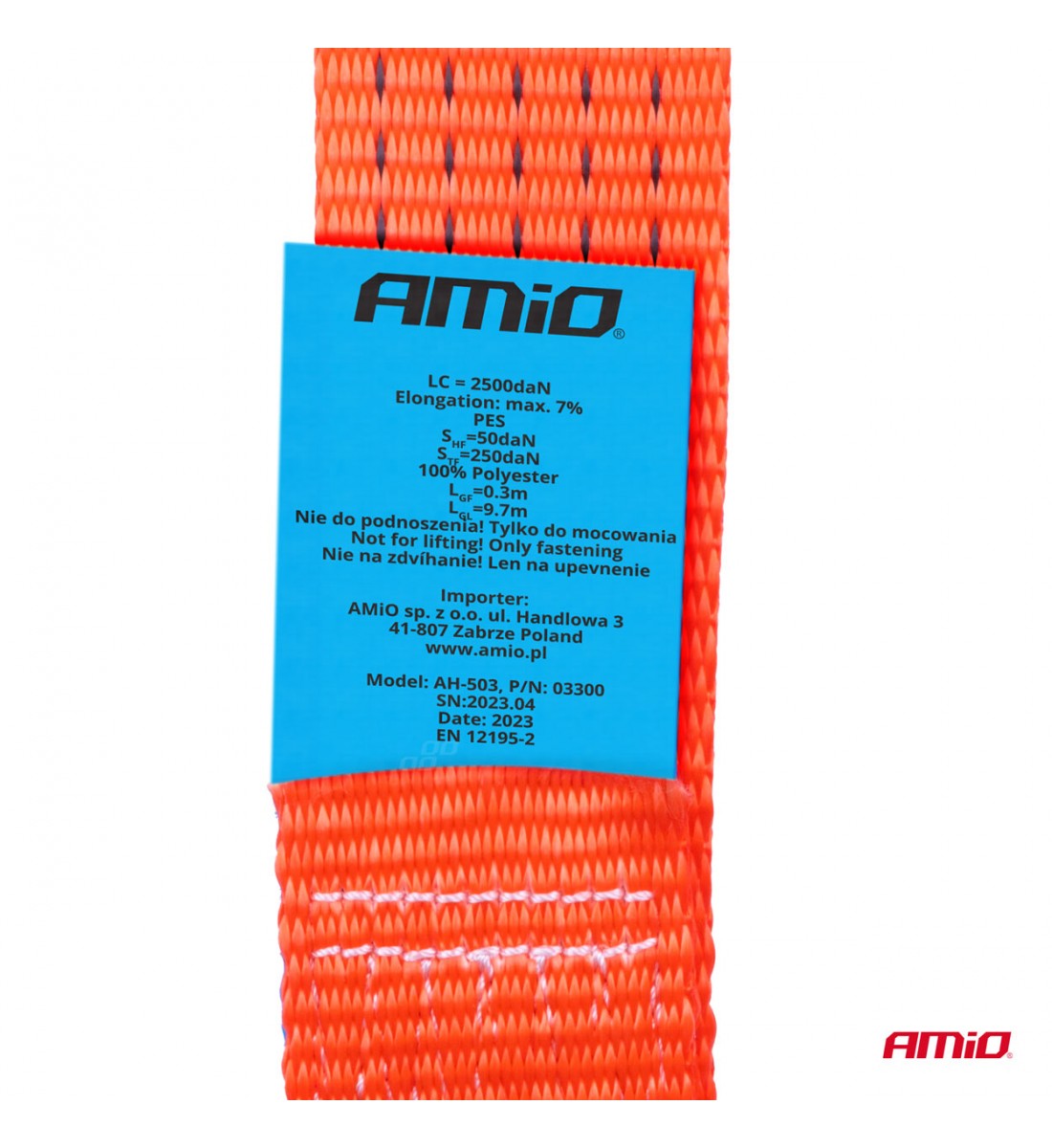 Chinga de transport cu tensionator 5000 kg 50 mm 10 m AMIO-03300
