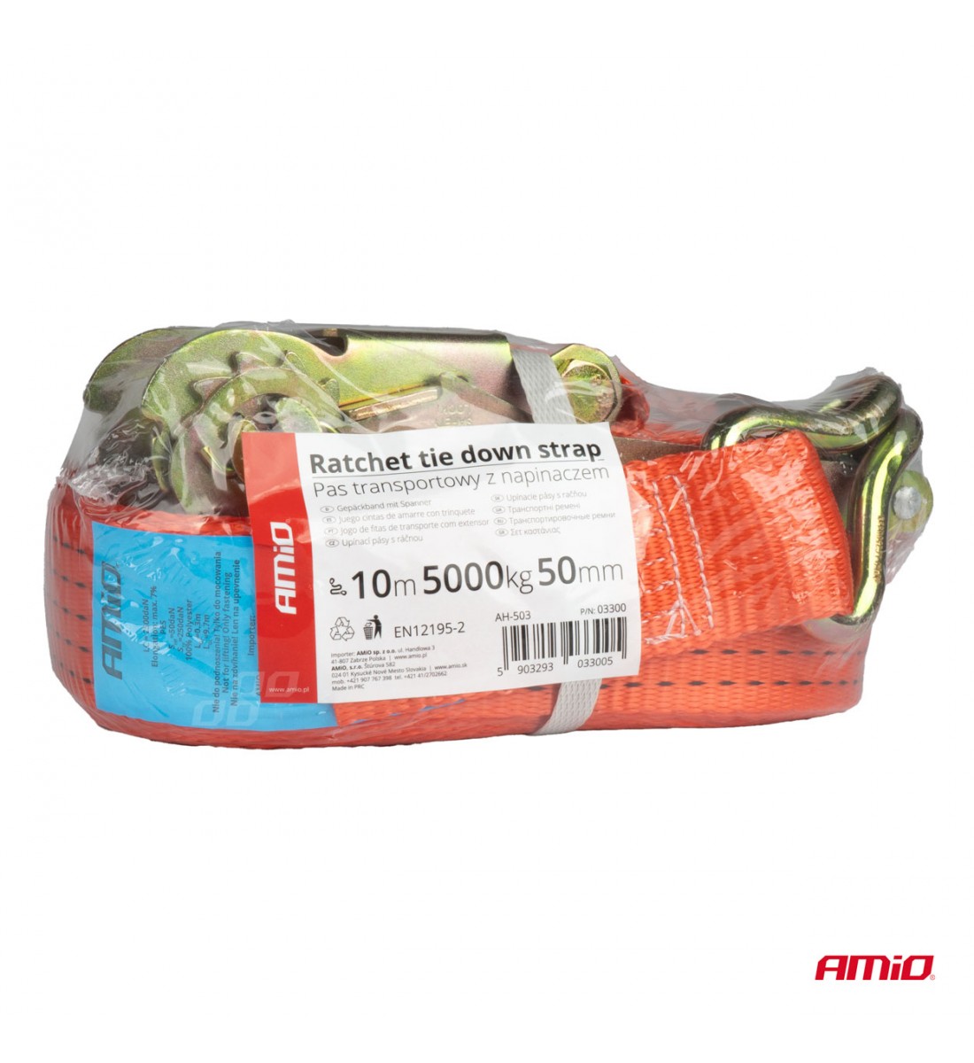 Chinga de transport cu tensionator 5000 kg 50 mm 10 m AMIO-03300