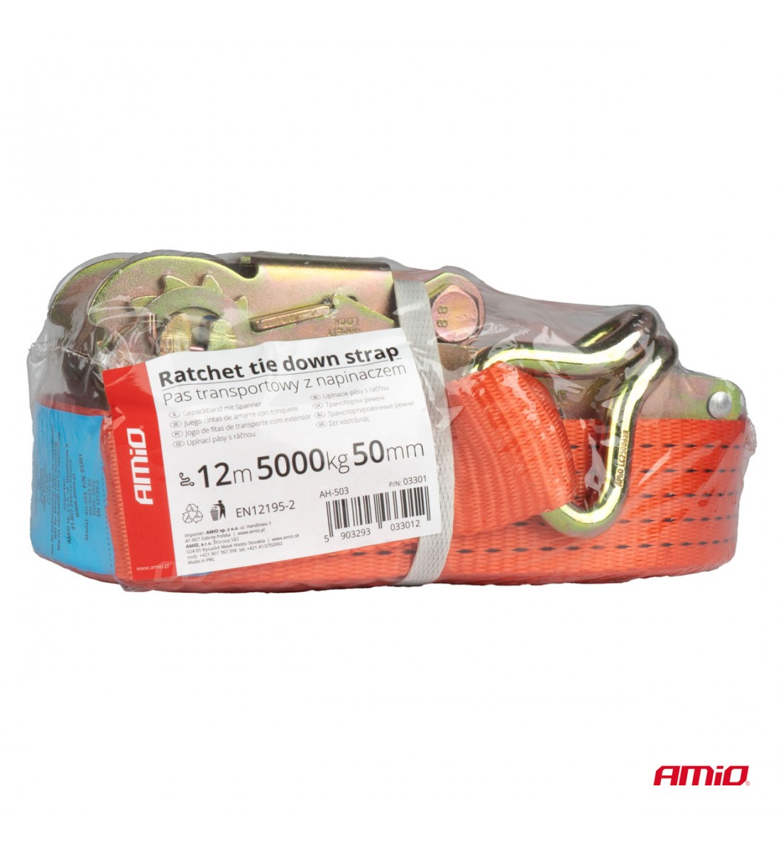 Chinga de transport cu tensionator 5000 kg 50 mm 12 m AMIO-03301