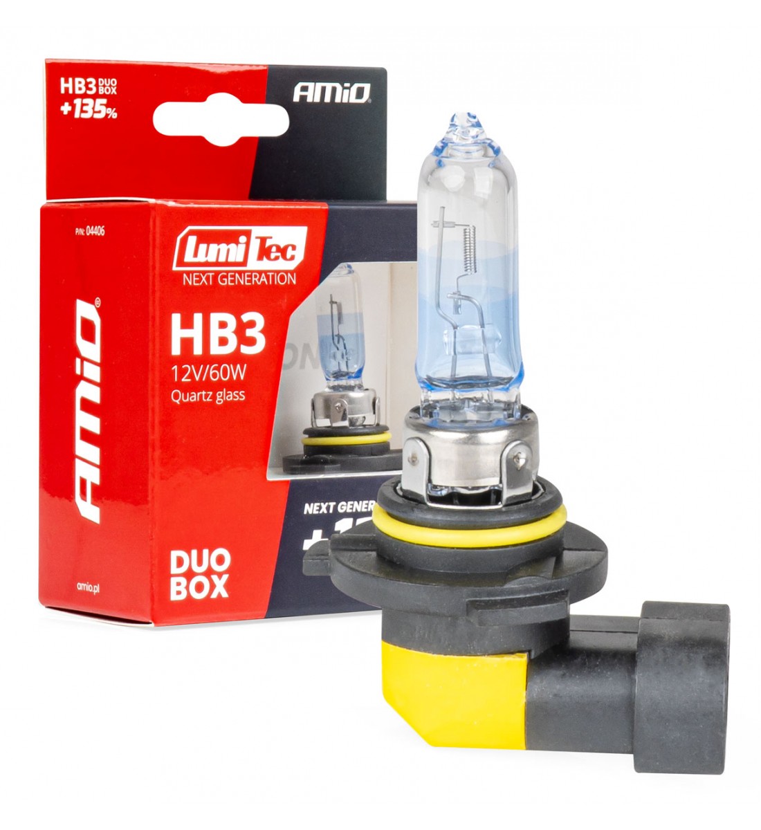 Becuri halogene HB3 12V 60W LumiTec GENERAȚIE URMĂTOARE +135% DUO AMIO-04406