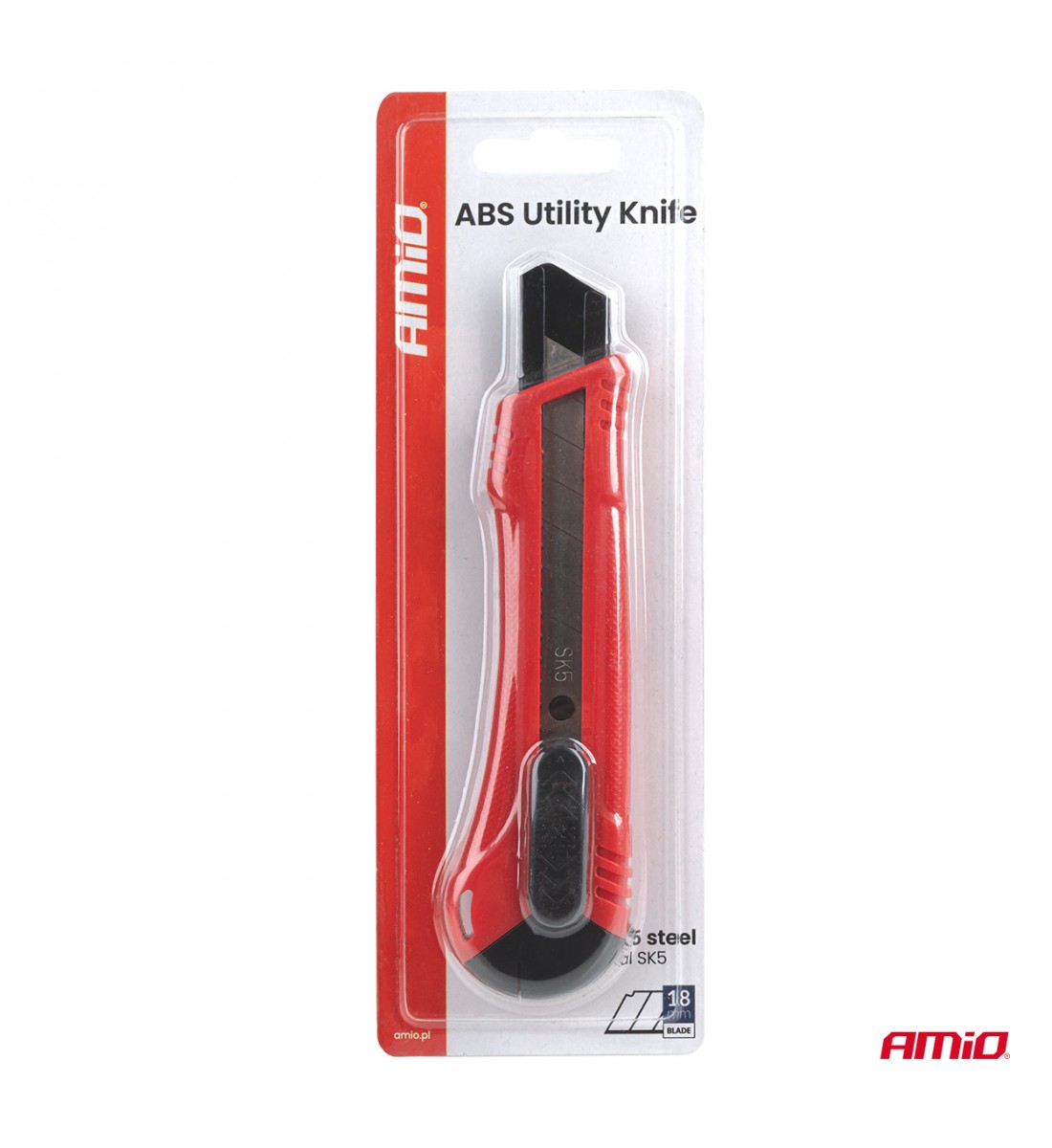 Cuțit universal din oțel ABS SK5 100x18x0.5mm AMIO-04810