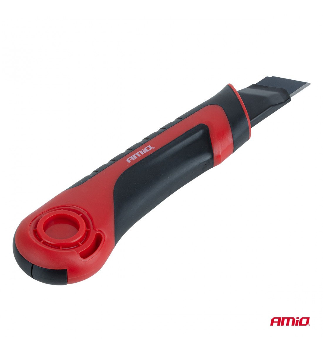 Cutter din oțel SK5 cu lamă ABS neagră 100x18x0.5mm AMIO-04812 Cutter din oțel SK5 cu lamă ABS neagră 100x18x0.5mm AMIO-04812