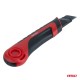 Cutter din oțel SK5 cu lamă ABS neagră 100x18x0.5mm AMIO-04812 Cutter din oțel SK5 cu lamă ABS neagră 100x18x0.5mm AMIO-04812