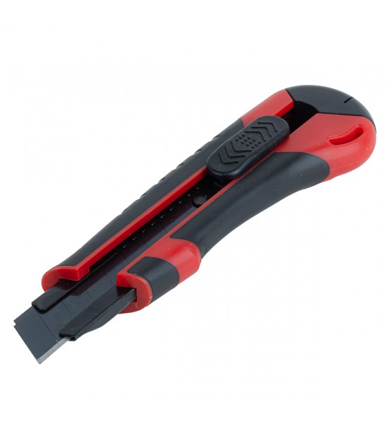 Cutter din oțel SK5 cu lamă ABS neagră 100x18x0.5mm AMIO-04812 Cutter din oțel SK5 cu lamă ABS neagră 100x18x0.5mm AMIO-04812