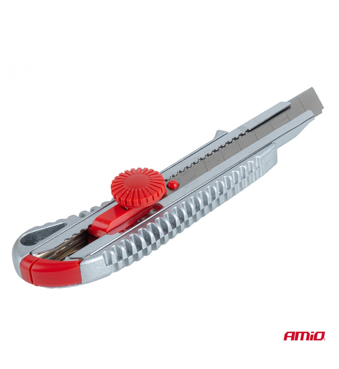 Cutter universal din aluminiu cu mâner 100 × 18 × 0.5 mm AMIO-04815 Cutter universal din aluminiu cu mâner 100 × 18 × 0.5 mm AMIO-04815