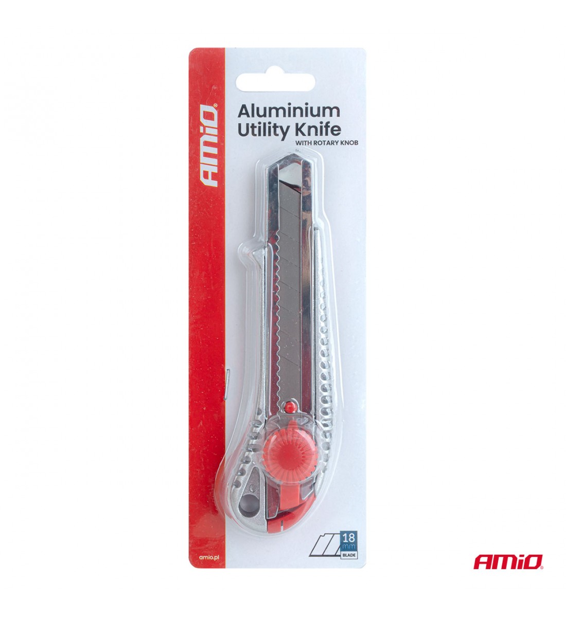 Cutter universal din aluminiu cu mâner 100 × 18 × 0.5 mm AMIO-04815 Cutter universal din aluminiu cu mâner 100 × 18 × 0.5 mm AMIO-04815