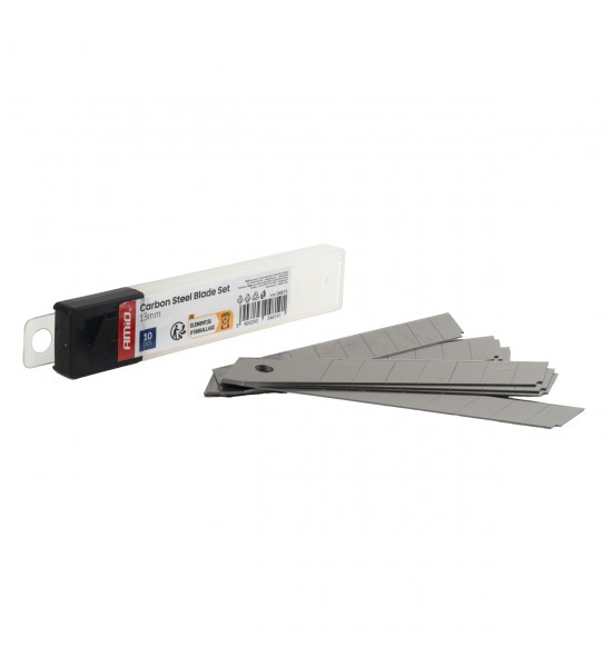 Set lame din oțel carbon 100 × 18 × 0.5 mm 10 buc AMIO-04819 Set lame din oțel carbon 100 × 18 × 0.5 mm 10 buc AMIO-04819