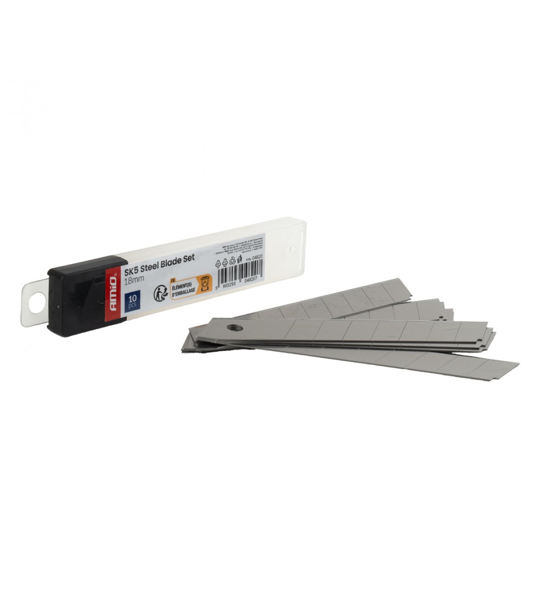 Set lame din oțel SK5 100 × 18 × 0, 5 mm 10 buc. AMIO-04820