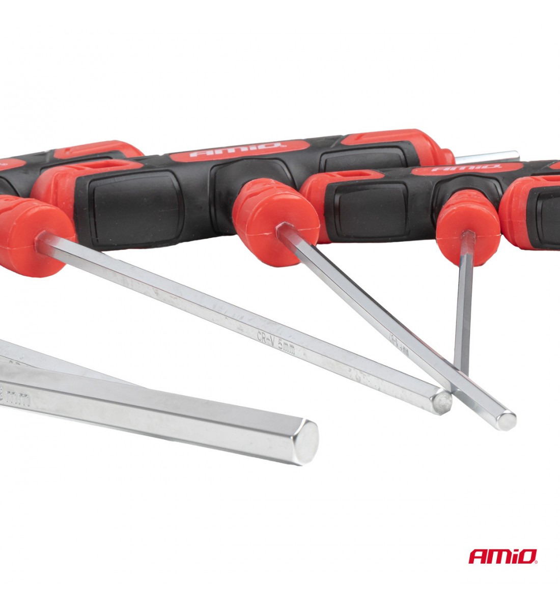 Set chei hexagonale Imbus cu mâner în T, 8 buc. AMIO-04826 Set chei hexagonale Imbus cu mâner în T, 8 buc. AMIO-04826