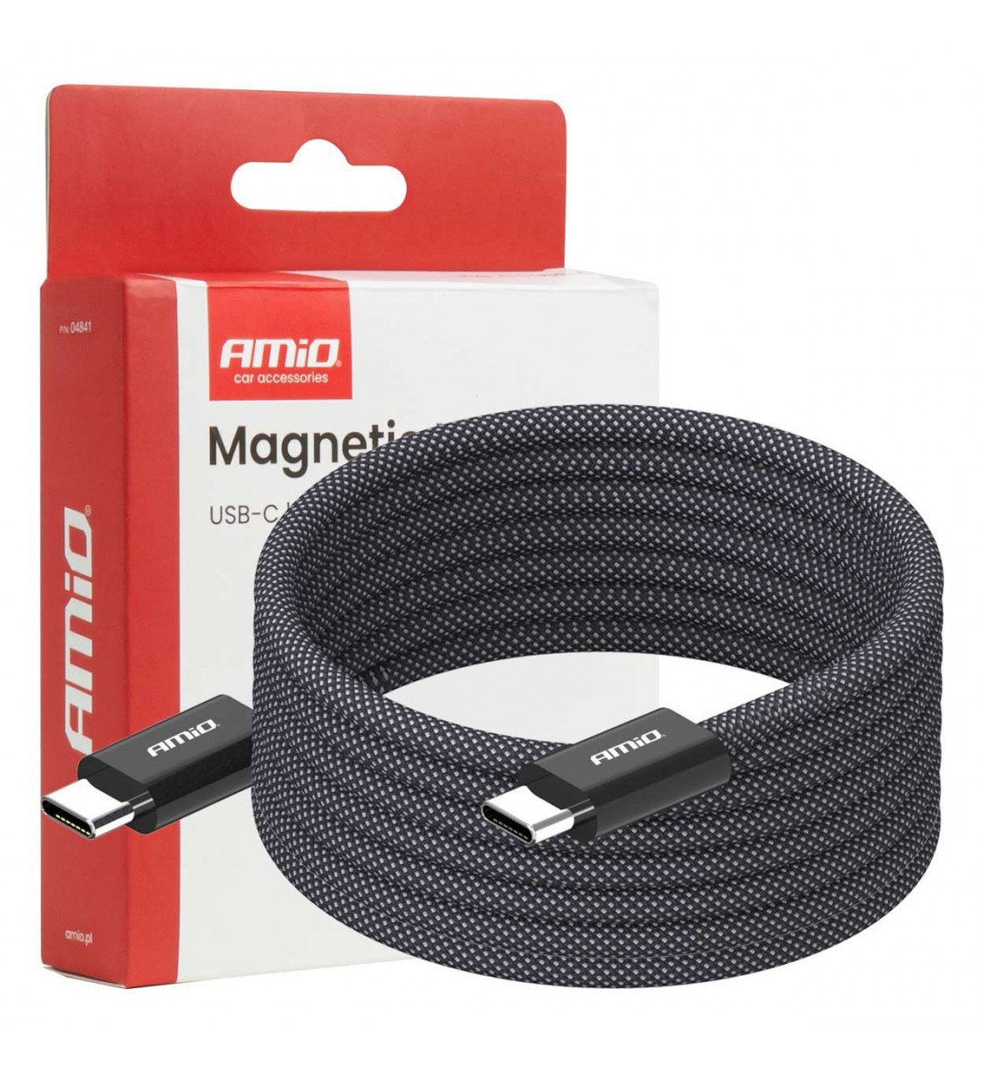 Cablu USB magnetic USB-C – USB-C 60W 200cm AMIO-04841 Cablu USB magnetic USB-C – USB-C 60W 200cm AMIO-04841