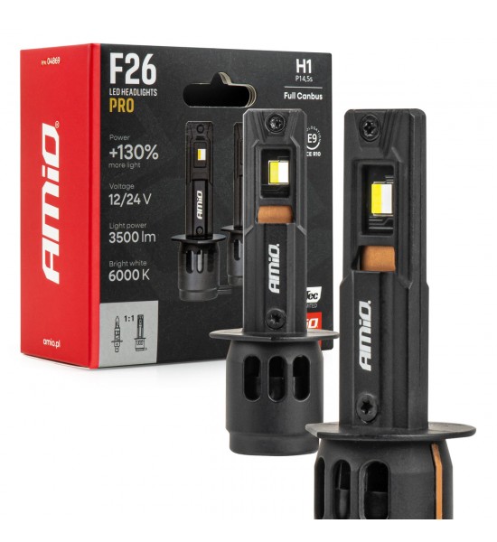 Becuri auto LED F26 PRO LumiTec LIMITED +130% DUO FULL CANBUS H1 12V 24V AMIO-04869 Becuri auto LED F26 PRO LumiTec LIMITED +130% DUO FULL CANBUS H1 12V 24V AMIO-04869