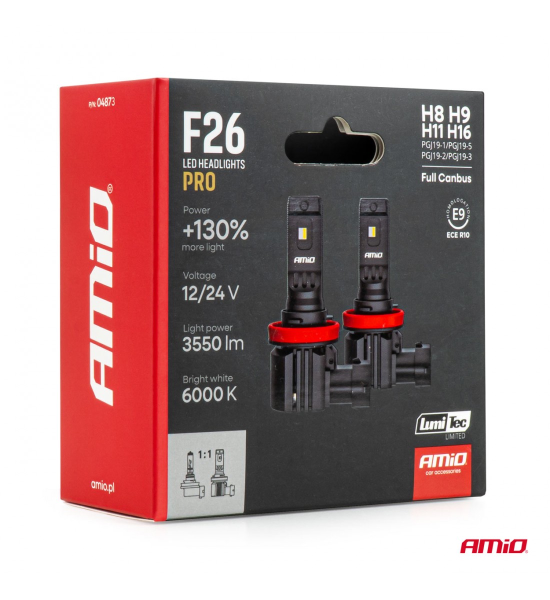 Becuri auto LED F26 PRO LumiTec LIMITED +130% DUO FULL CANBUS H8 H9 H11 H16 12V 24V AMIO-04873 Becuri auto LED F26 PRO LumiTec LIMITED +130% DUO FULL CANBUS H8 H9 H11 H16 12V 24V AMIO-04873