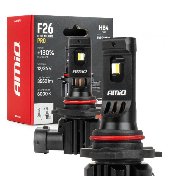 Becuri auto LED F26 PRO LumiTec LIMITED +130% DUO FULL CANBUS HB4 12V 24V AMIO-04875