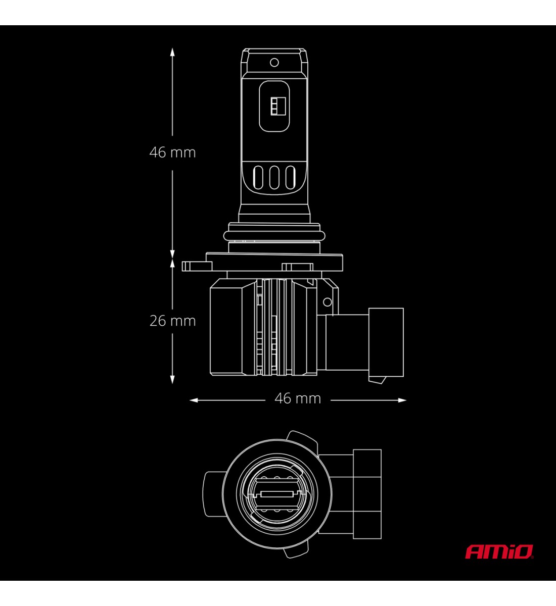 Becuri auto LED F26 PRO LumiTec LIMITED +130% DUO FULL CANBUS HIR2 12V 24V AMIO-04876