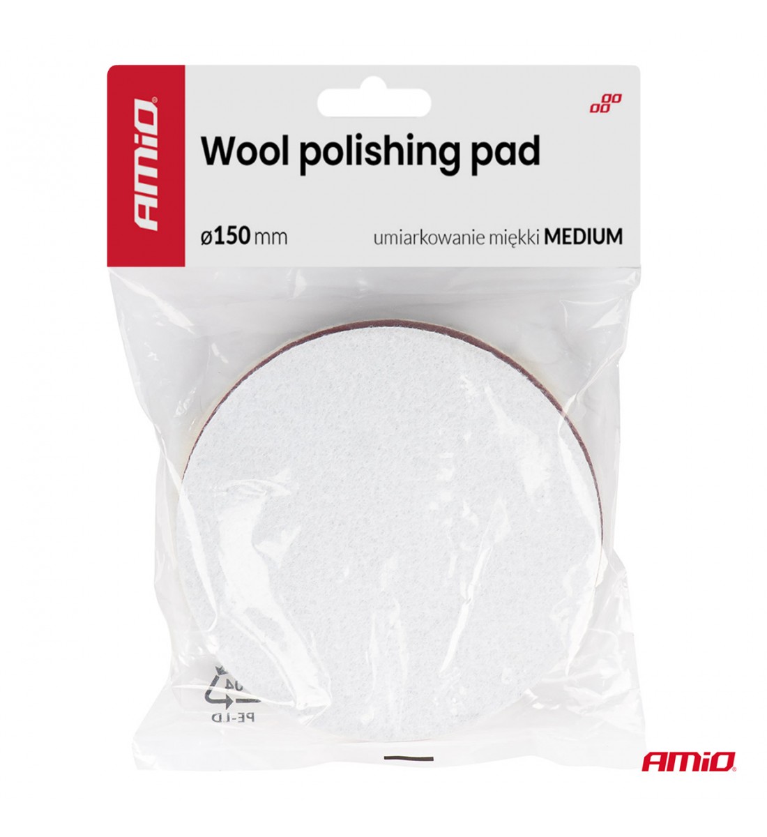 Disc de lustruit din lana 150mm ADET-35 AMIO-04883