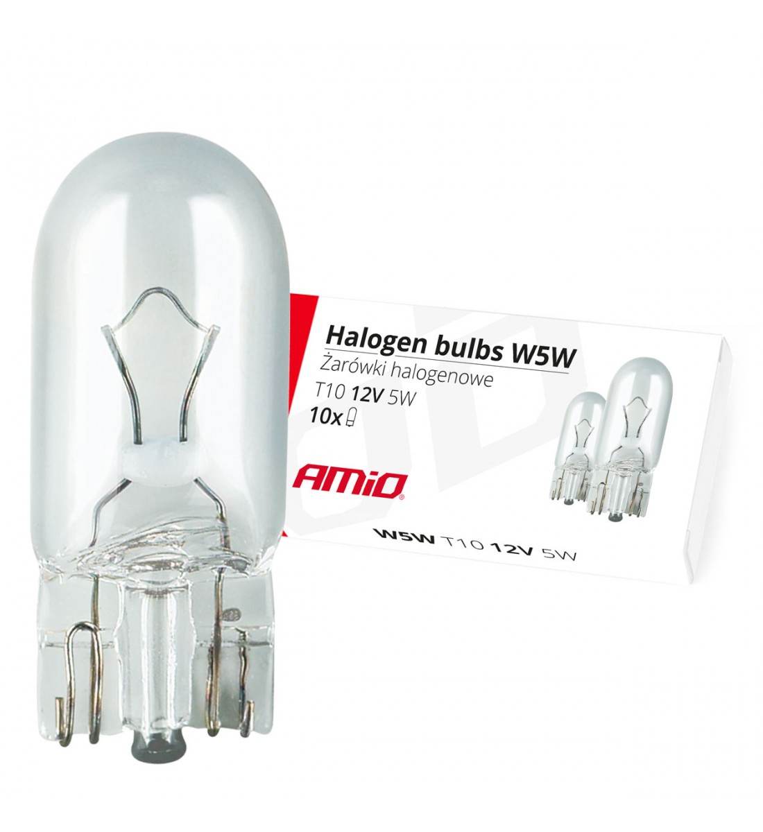 Bec halogen W5W T10 5W W2.1x9.5d 12V  (E8) AMIO-01483 pret/buc