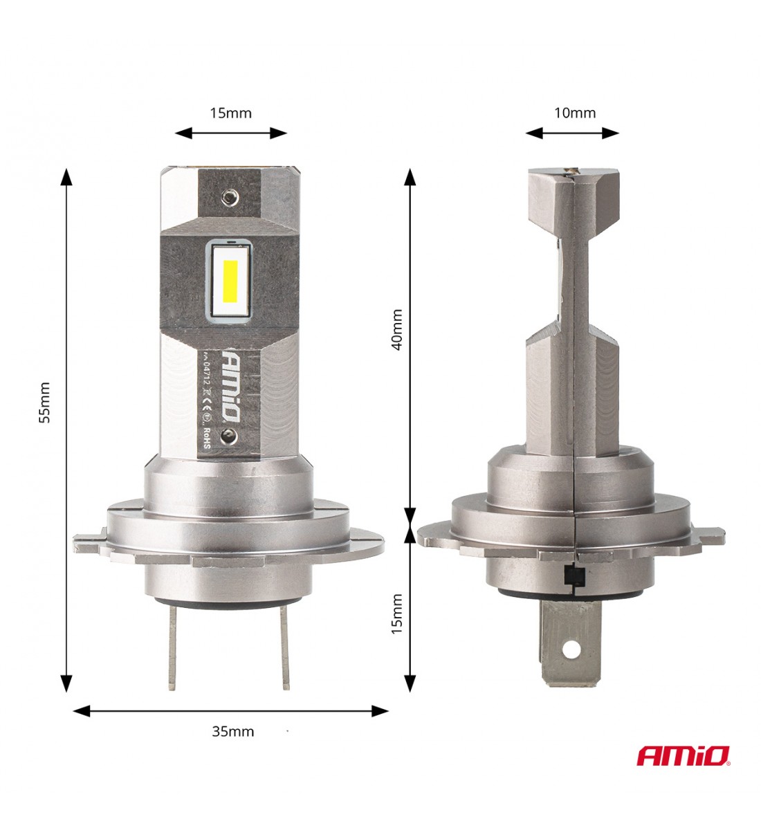 Set becuri auto LED seria H25 CANBUS H7 H18 12V 30W AMIO-04712