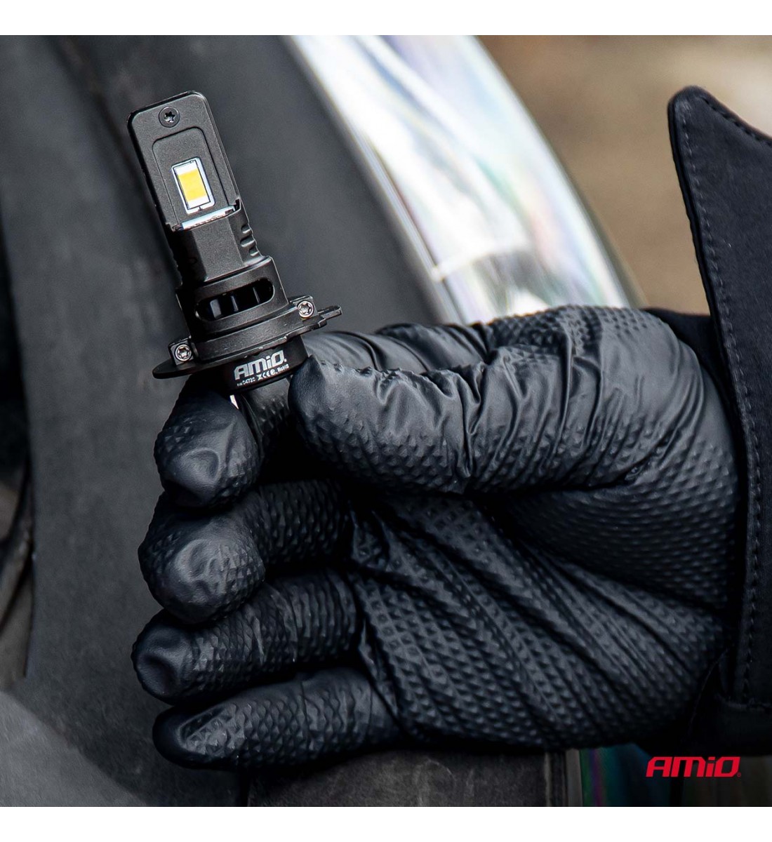 Becuri auto LED seria F25 PRO NEGRU FULL CANBUS H7 68W 12V 24V AMIO-04720