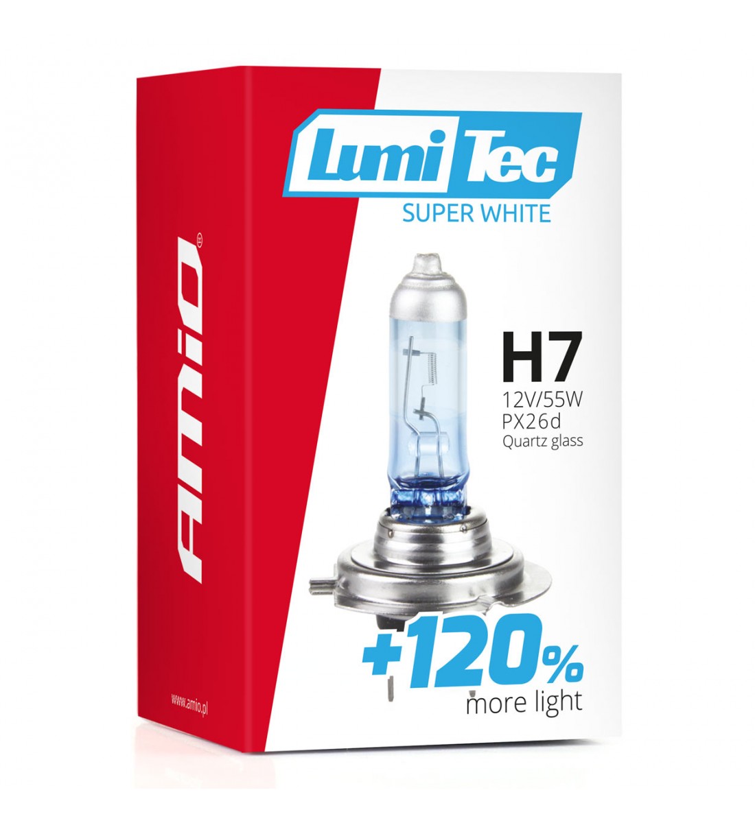 Bec halogen H7 12V 55W LumiTec Super Alb +120% AMIO-02138
