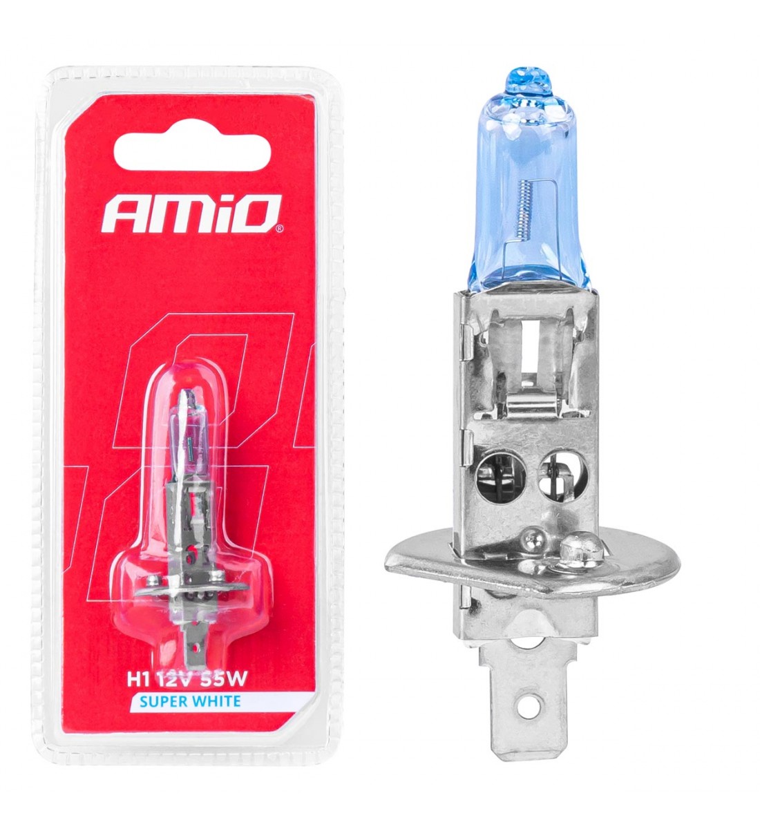 Bec halogen H1 12V 55W Super Alb 1 buc. blister AMIO-03359