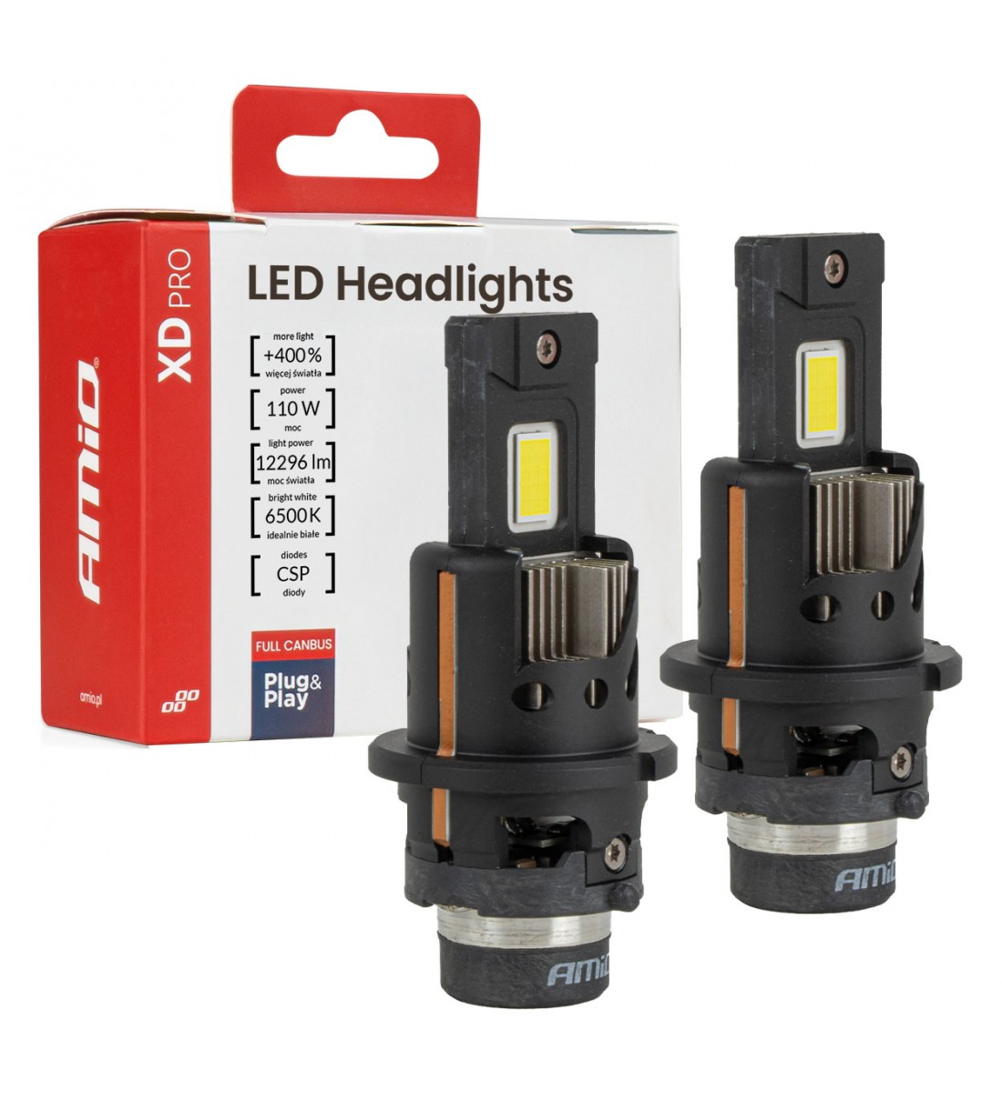 Set becuri LED XD PRO D2S D2R FULL CANBUS AMIO-04680 Set becuri LED XD PRO D2S D2R FULL CANBUS AMIO-04680