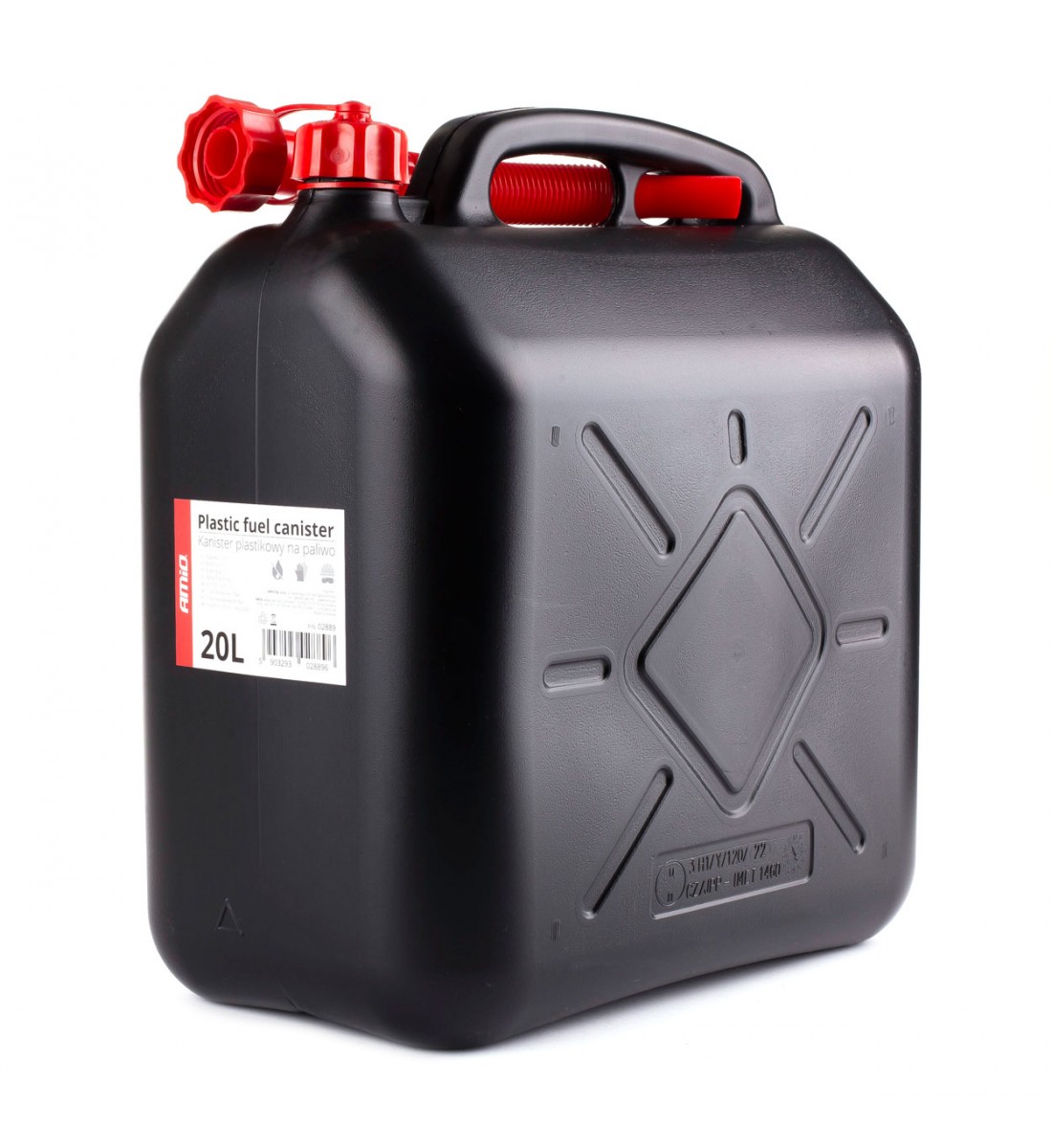 Canistră din plastic, neagră, 20 l Canistră din plastic, neagră, 20 l