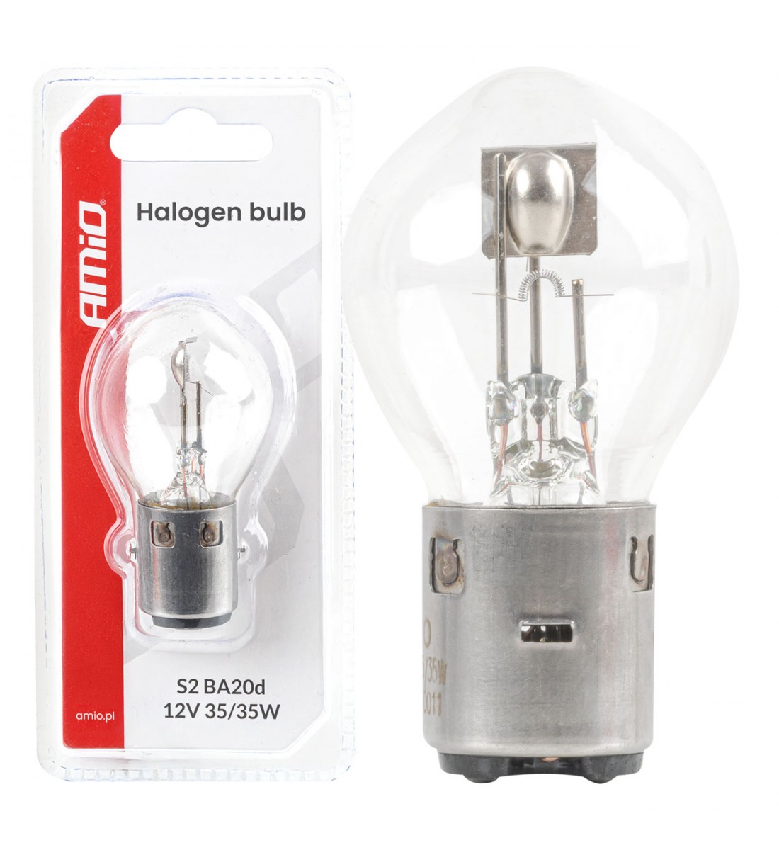 Bec cu halogen S2 12V 35/35W BA20d blister AMIO-04919