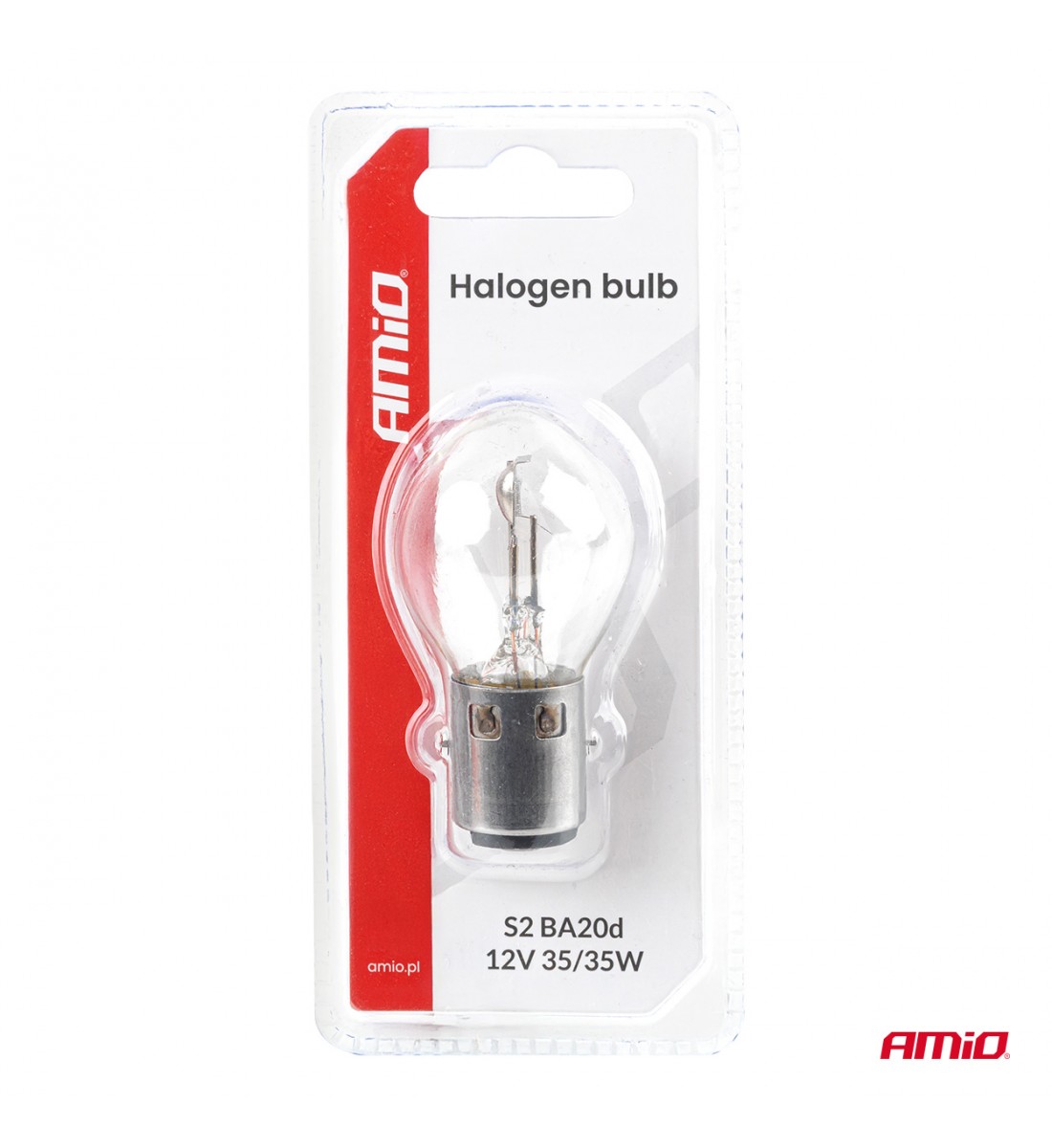 Bec cu halogen S2 12V 35/35W BA20d blister AMIO-04919
