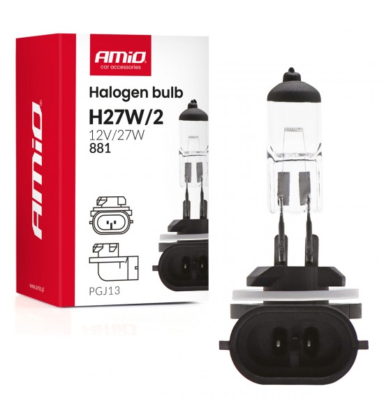 Bec halogen H27W/2 881 PGJ13 12V 27W AMIO-04413
