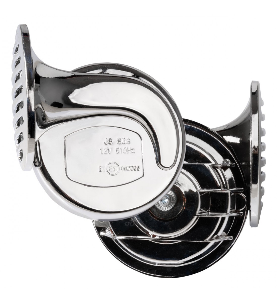 Claxon cromat 12V 2 buc CHR-01 Claxon cromat 12V 2 buc CHR-01