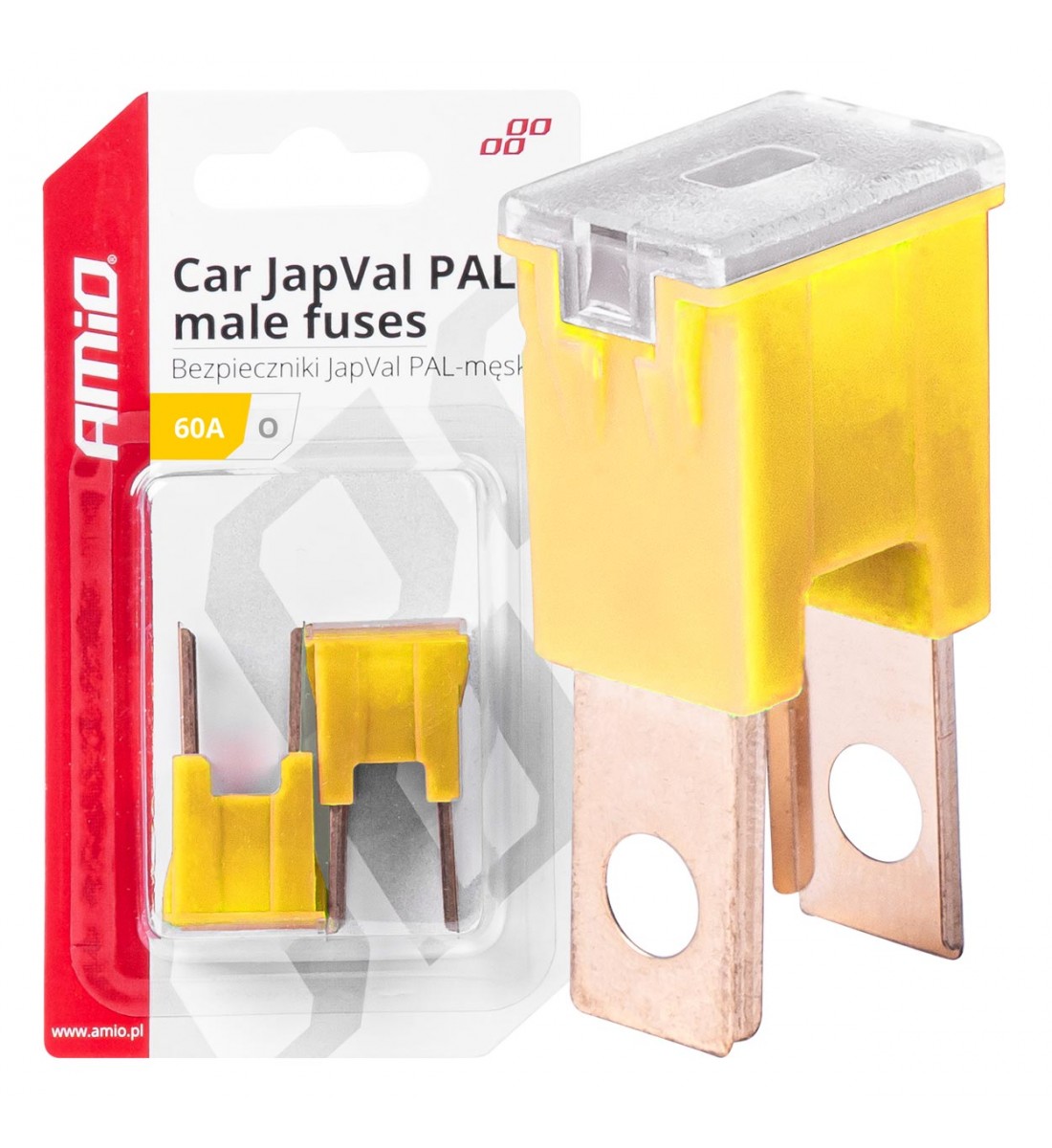 Siguranțe auto JAPVAL PAL tată 2 buc. 60A AMIO-03400 Siguranțe auto JAPVAL PAL tată 2 buc. 60A AMIO-03400