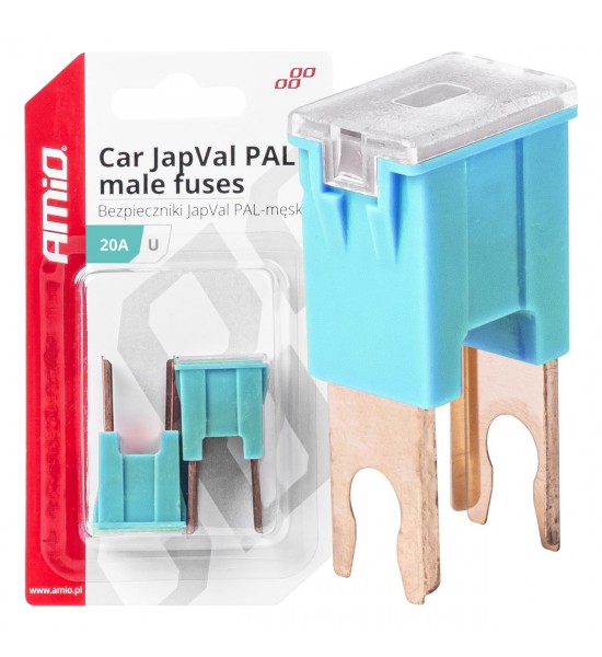 Siguranțe auto JAPVAL PAL tată 2 buc. 20A AMIO-03405