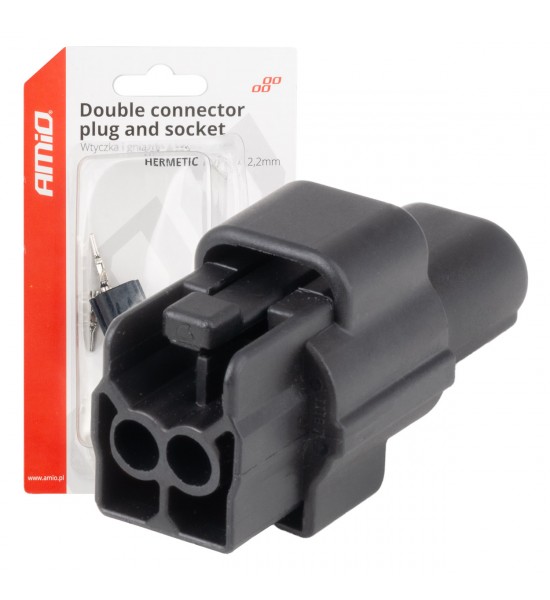 Set conector electric impermeabil 2 PIN 2.2mm AMIO-04346