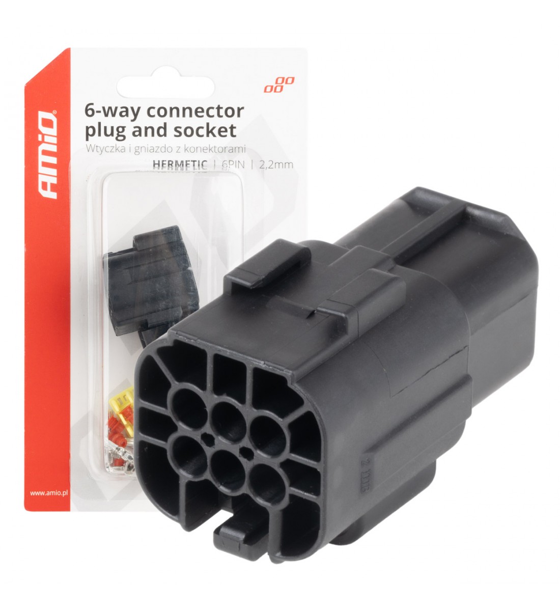 Set conector electric impermeabil 6 PIN 2.2mm AMIO-04349 Set conector electric impermeabil 6 PIN 2.2mm AMIO-04349