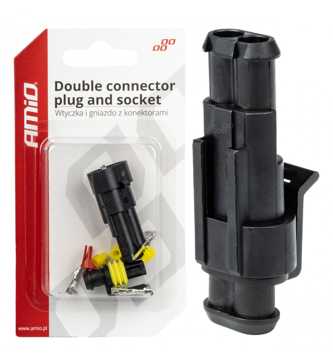 Conector cub, mufa ermerica 2 PIN AMIO-03518