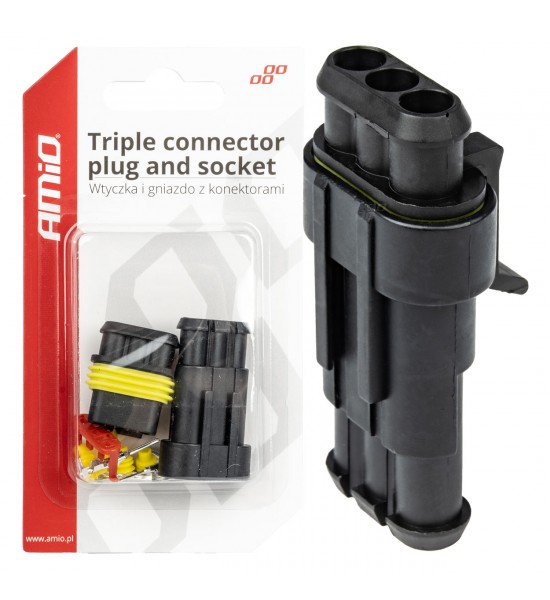 Mufă cub superseal conector ermetic 3 PIN AMIO-03519