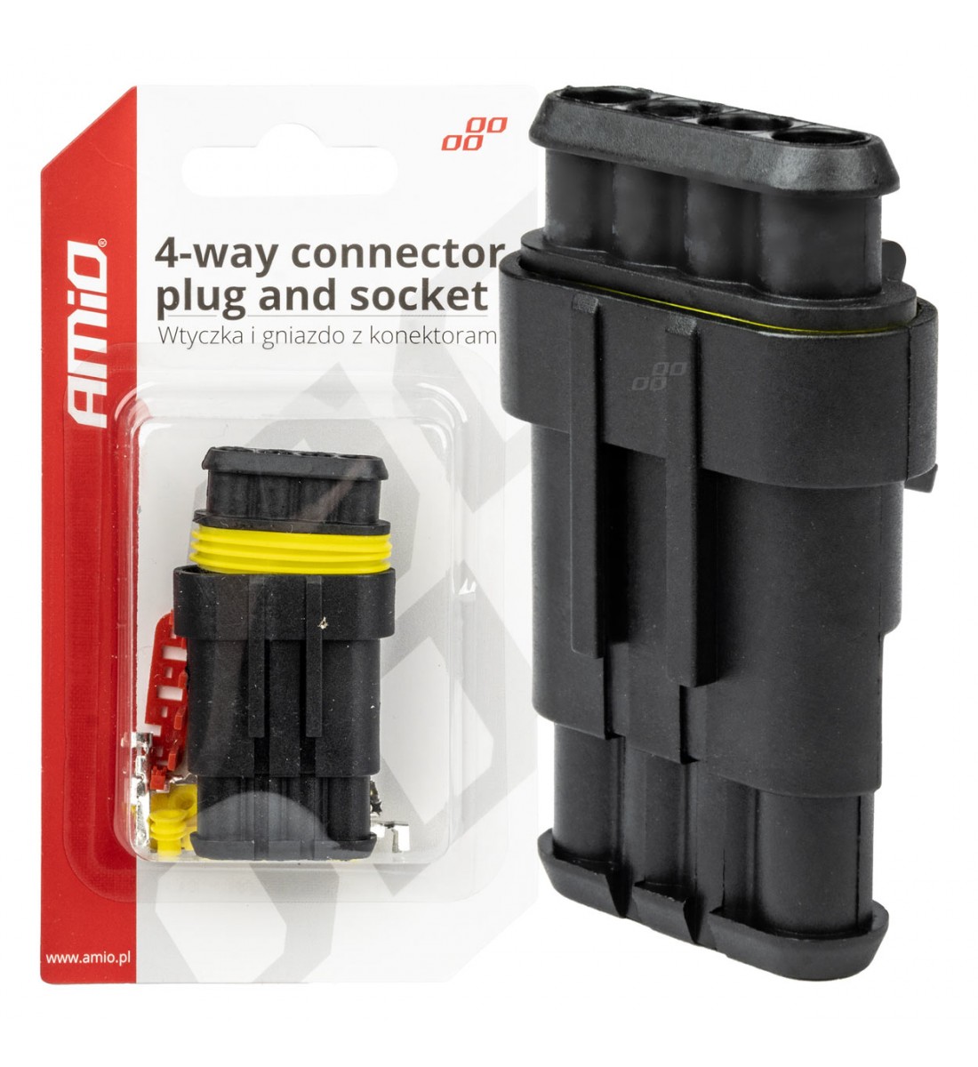 Mufă cub superseal conector ermetic 4 PIN AMIO-03520