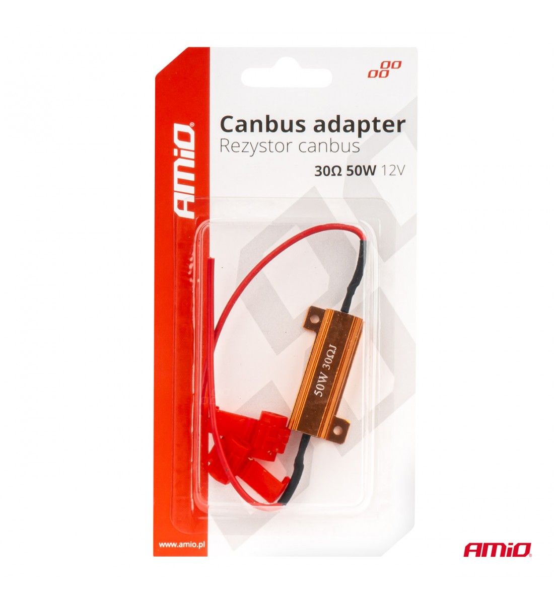 Rezistor releu LED Canbus 30Ω 50W AMIO-04097