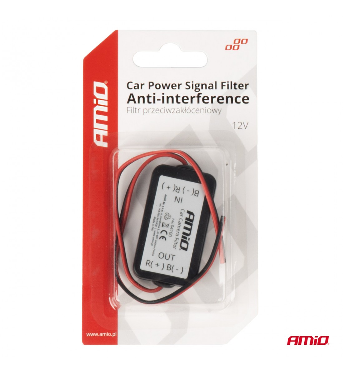 Filtru auto anti-interferente 12V AMIO-04100
