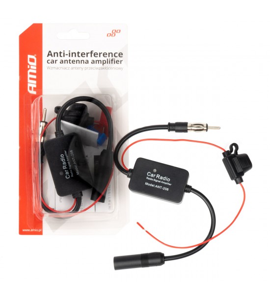 Amplificator antenă auto anti-interferențe 12V AMIO-04133 Amplificator antenă auto anti-interferențe 12V AMIO-04133