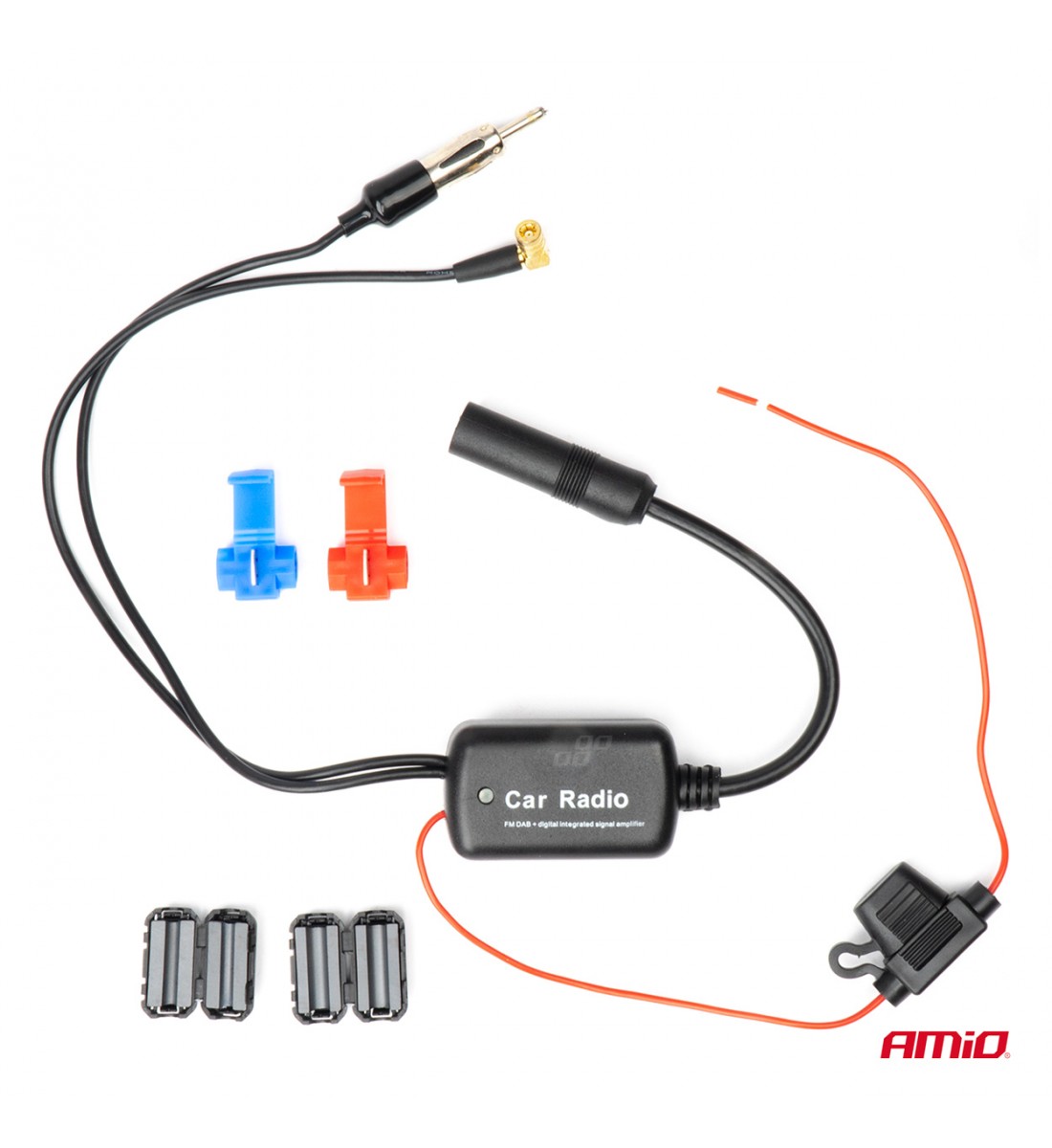 Amplificator antenă semnal radio 12V DAB FM AMIO-04134