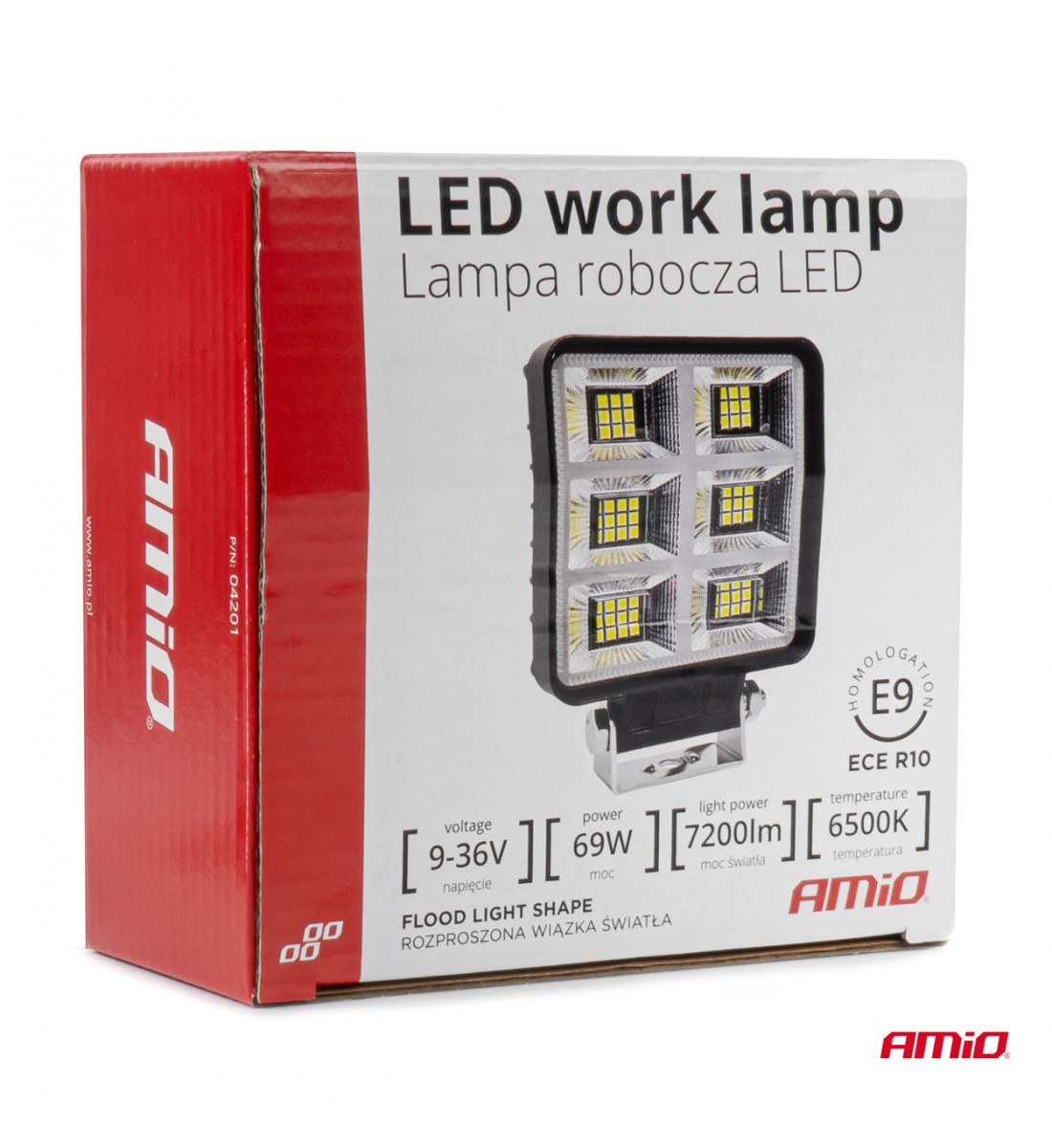 Proiector LED AWL60 69W 6500K 7200lm 12V 24V AMIO-04201